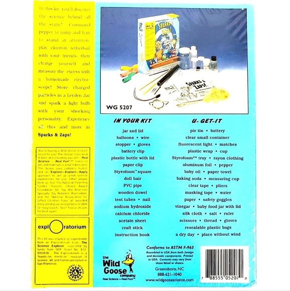 Sparks & Zaps Totally Shocking Science Activity Experiment Kit Educational NWT - Picture 3 of 7